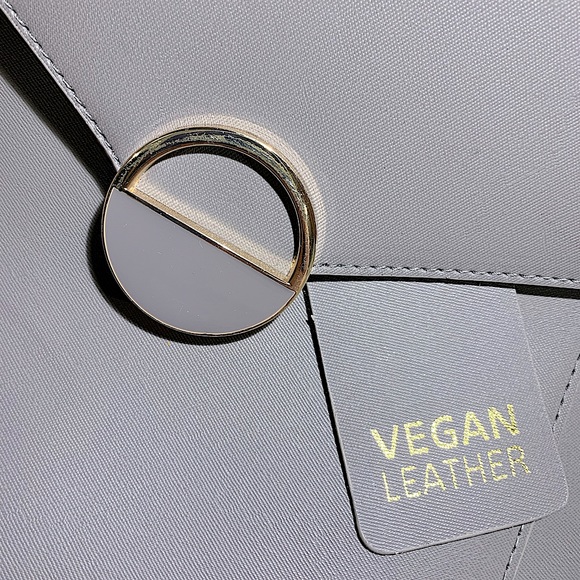 Madison West backpack/purse in grey/mauve vegan leather - Picture 6 of 7